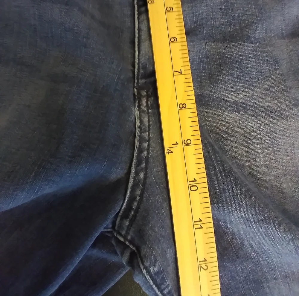 Sneak Peek Womens Wide Leg Denim Jean Size 28 Streatwear Western - Picture 6 of 10